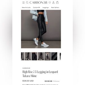 Carbon38 Takara Leggings in NAVY